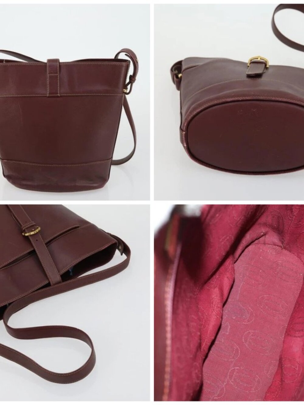 Burberrys Chloe Cartier Fendi BALLY Shoulder Bag Leather 5 Set Black Auth 158553 - Picture 14 of 15